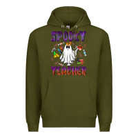 Army Green spooky teacher Premium Hoodie - NancyCooperArtShop