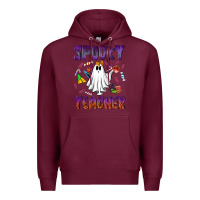 Burgundy spooky teacher Premium Hoodie - NancyCooperArtShop