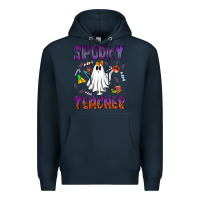 Navy spooky teacher Premium Hoodie - NancyCooperArtShop