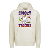 Oatmeal Heather spooky teacher Premium Hoodie - NancyCooperArtShop