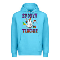 Ocean Blue spooky teacher Premium Hoodie - NancyCooperArtShop