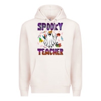 Pale Pink spooky teacher Premium Hoodie - NancyCooperArtShop