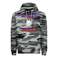 Slate Camo spooky teacher Premium Hoodie - NancyCooperArtShop