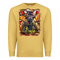 Antique Gold firefighter axe and ladder Premium Sweatshirt - LillyAllenDesigns