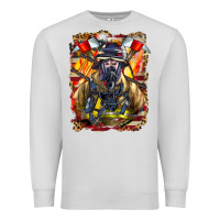 Dove Grey firefighter axe and ladder Premium Sweatshirt - LillyAllenDesigns