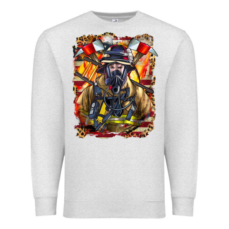 Firefighter Axe And Ladder Premium Sweatshirt by LillyAllenDesigns | Teevron