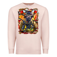 Pale Pink firefighter axe and ladder Premium Sweatshirt - LillyAllenDesigns