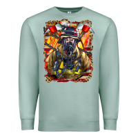 Seafoam firefighter axe and ladder Premium Sweatshirt - LillyAllenDesigns