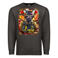Smoke firefighter axe and ladder Premium Sweatshirt - LillyAllenDesigns