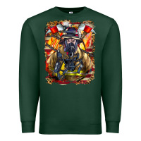 Sports Green firefighter axe and ladder Premium Sweatshirt - LillyAllenDesigns