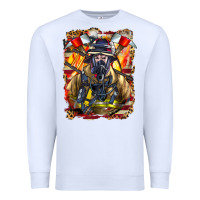 White firefighter axe and ladder Premium Sweatshirt - LillyAllenDesigns
