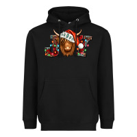 Black joy christmas shaggy cow Heavyweight Hoodie - Jasminsmagicworld