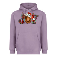Lavender joy christmas shaggy cow Heavyweight Hoodie - Jasminsmagicworld