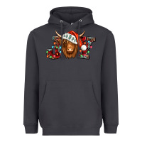Smoke joy christmas shaggy cow Heavyweight Hoodie - Jasminsmagicworld