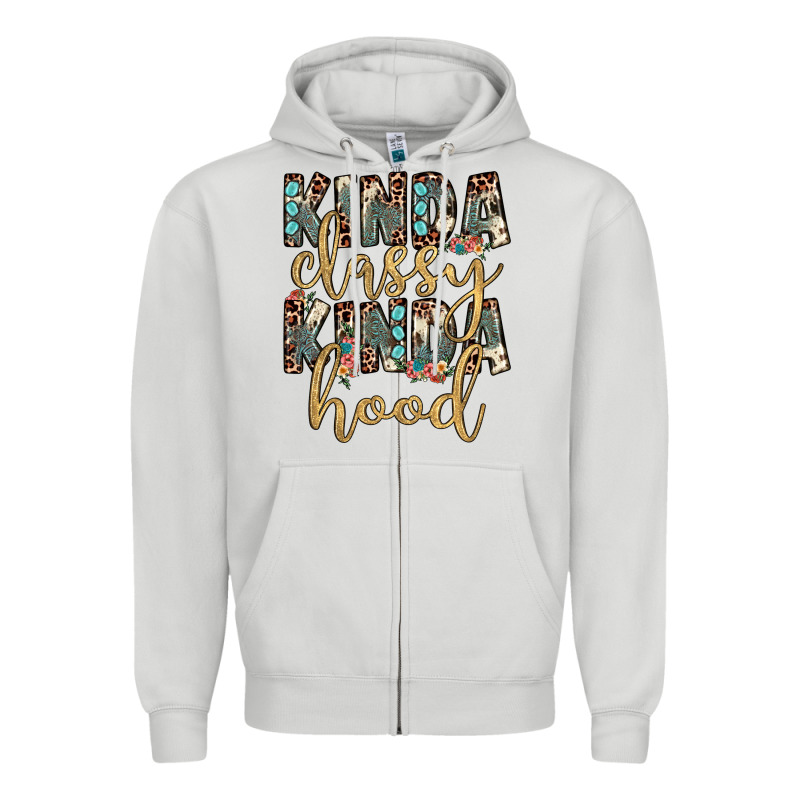 Kinda Classy Kinda Hood Zipper Hoodie by JahusDesignShop | Teevron