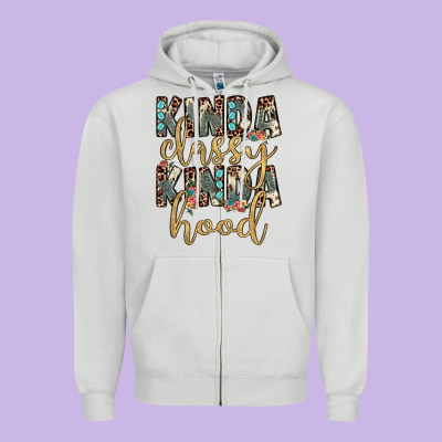 Kinda Classy Kinda Hood Zipper Hoodie Designed By Jahusdesignshop