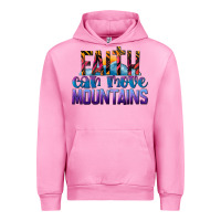 Fuchsia Pink Faith Can Move Mountains Urban Hoodie - LillyAllenDesigns