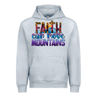 Heather Grey Faith Can Move Mountains Urban Hoodie - LillyAllenDesigns