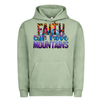 Pigment Oil Green Faith Can Move Mountains Urban Hoodie - LillyAllenDesigns
