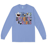 Colony Blue spooky vibes Long Sleeve Tee - CowhideDigitalArt