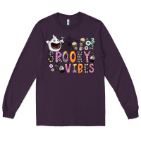 Plum spooky vibes Long Sleeve Tee - CowhideDigitalArt