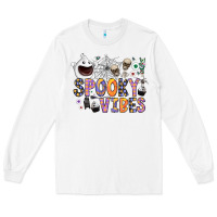 White spooky vibes Long Sleeve Tee - CowhideDigitalArt