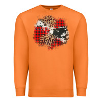 Carrot leopard cowhide Christmas plaid patches Premium Sweatshirt - Jasminsmagicworld
