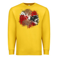 Lemon leopard cowhide Christmas plaid patches Premium Sweatshirt - Jasminsmagicworld