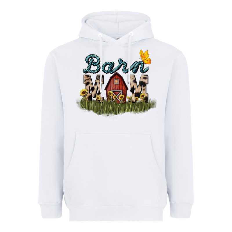 Barn Mom Sunflower Heavyweight Hoodie by NancyCooperArtShop | Teevron