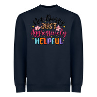 Navy not bossy just aggressively helpful Heavyweight Sweatshirt - MaliasSmallBusiness