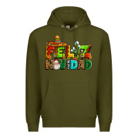 Army Green feliz navidad sombrero Premium Hoodie - AdoDesignShop