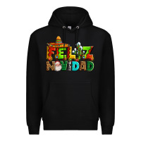 Black feliz navidad sombrero Premium Hoodie - AdoDesignShop