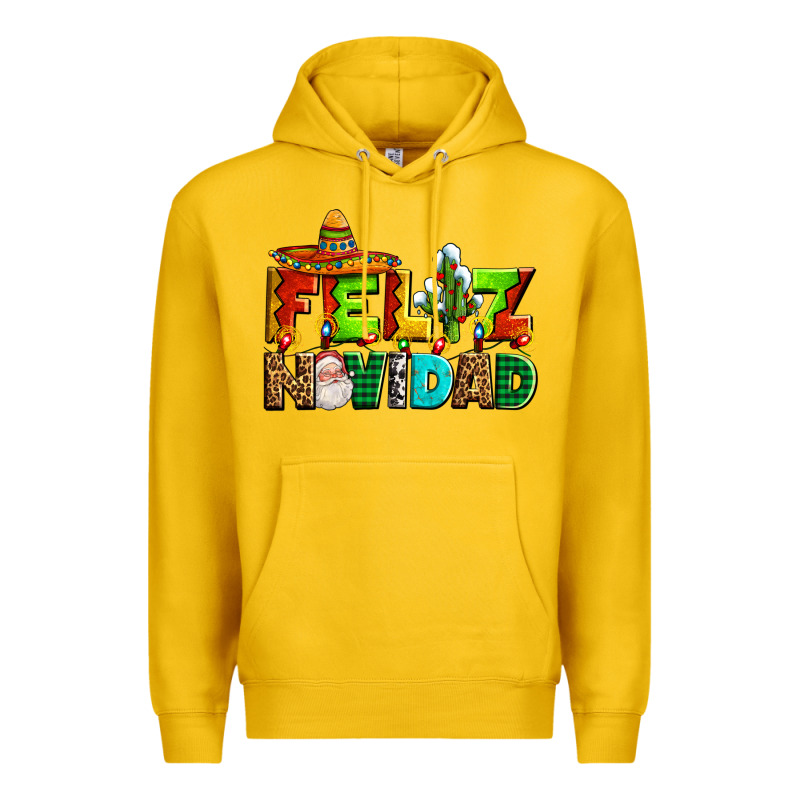 Feliz Navidad Sombrero Premium Hoodie by AdoDesignShop | Teevron