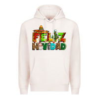 Pale Pink feliz navidad sombrero Premium Hoodie - AdoDesignShop