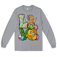 Heather Grey Love gnome Easter Long Sleeve Tee - Neo Western