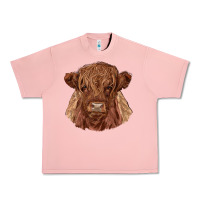 Salmon highland cow Urban Heavy Tee - RanaPortraitStore