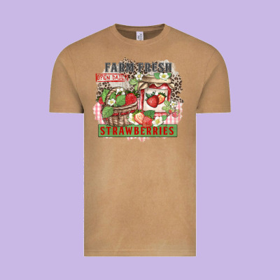 Farm Fresh Strawberries Vintage Tee Designed By Zillion Design Studio