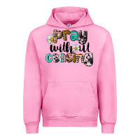 Fuchsia Pink Pray Without Ceasing Urban Hoodie - LillyAllenDesigns