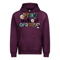 Mauve Wine Pray Without Ceasing Urban Hoodie - LillyAllenDesigns