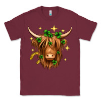 Burgundy St. Patrick's Day Highland Cow Classic Tee - Neo Western