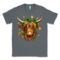 Charcoal Heather St. Patrick's Day Highland Cow Classic Tee - Neo Western