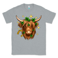 Heather Grey St. Patrick's Day Highland Cow Classic Tee - Neo Western