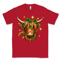 Red St. Patrick's Day Highland Cow Classic Tee - Neo Western