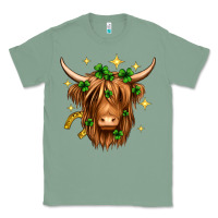 Sage St. Patrick's Day Highland Cow Classic Tee - Neo Western
