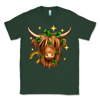 Sports Green St. Patrick's Day Highland Cow Classic Tee - Neo Western