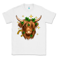 White St. Patrick's Day Highland Cow Classic Tee - Neo Western