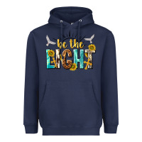 Navy be the light Heavyweight Hoodie - NancyCooperArtShop