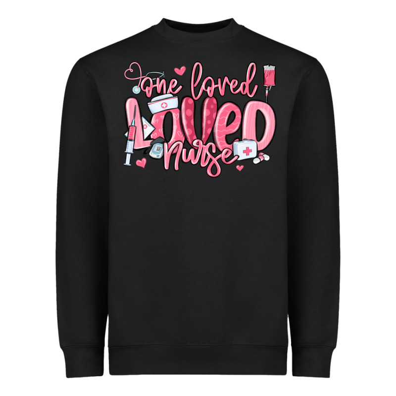 One Loved Nurse Valentine's Day Heavyweight Sweatshirt by MaliasSmallBusiness | Teevron