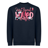Navy one loved nurse valentine's day Heavyweight Sweatshirt - MaliasSmallBusiness