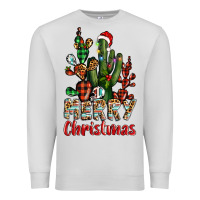 Dove Grey merry christmas cactus western Premium Sweatshirt - BarkalooDesign